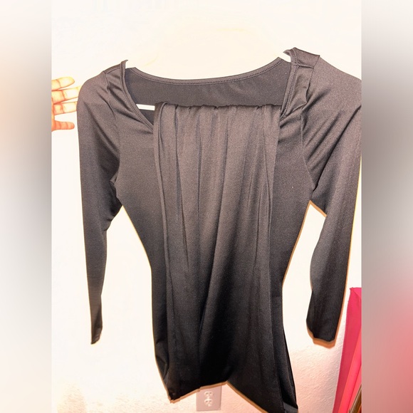 Black long sleeve fitted maxi dress, size small|US4, - Picture 6 of 6